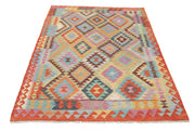 Kilim 4’ 9″ x 6’ 6″ - No. AV72491 - ALRUG Rug Store