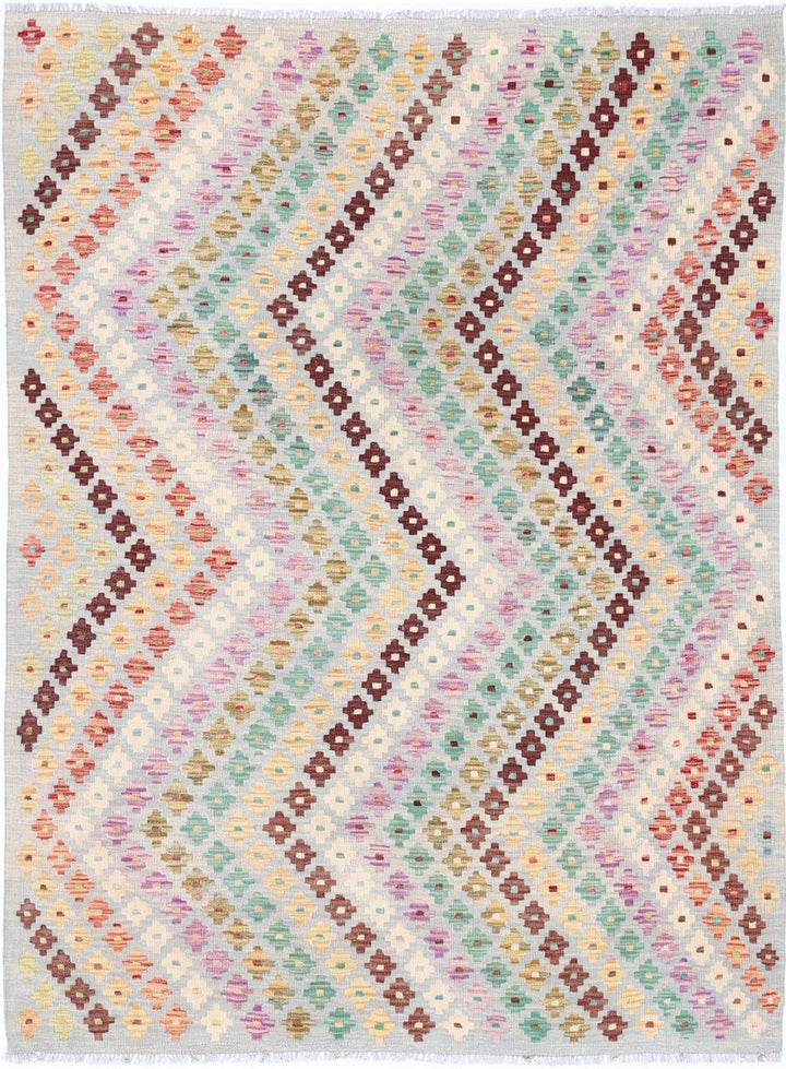 Kilim 4’ 9″ x 6’ 5″ - No. AV83851 - ALRUG Rug Store