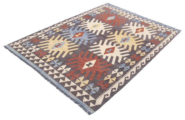 Kilim 4’ 9″ x 6’ 6″ - No. AV76567 - ALRUG Rug Store