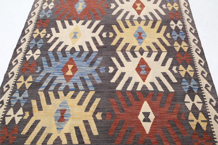 Kilim 4’ 9″ x 6’ 6″ - No. AV76567 - ALRUG Rug Store