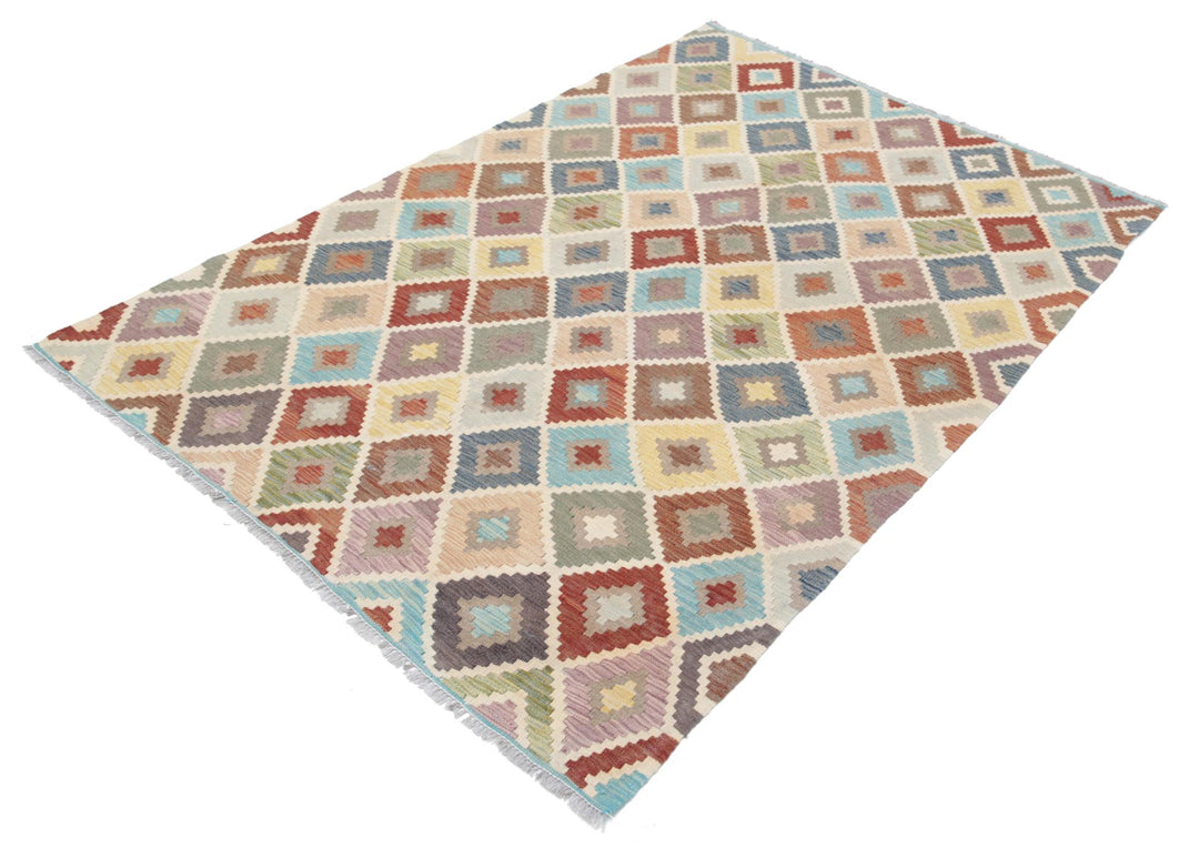 Kilim 4’ 7″ x 6’ 9″ - No. AV53132 - ALRUG Rug Store