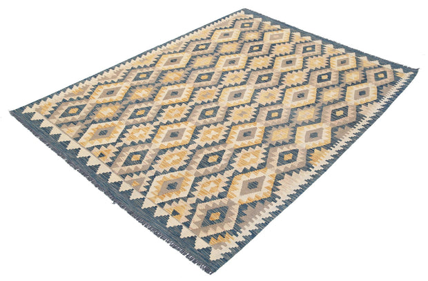 Kilim 4’ 10” x 6’ 8″ - No. AV27952 - ALRUG Rug Store