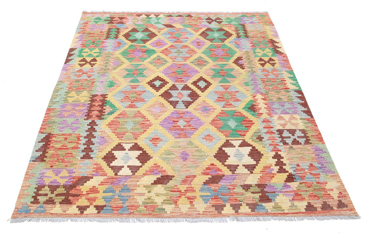 Kilim 4’ 9″ x 6’ 5″ - No. AV27500 - ALRUG Rug Store