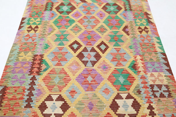 Kilim 4’ 9″ x 6’ 5″ - No. AV27500 - ALRUG Rug Store