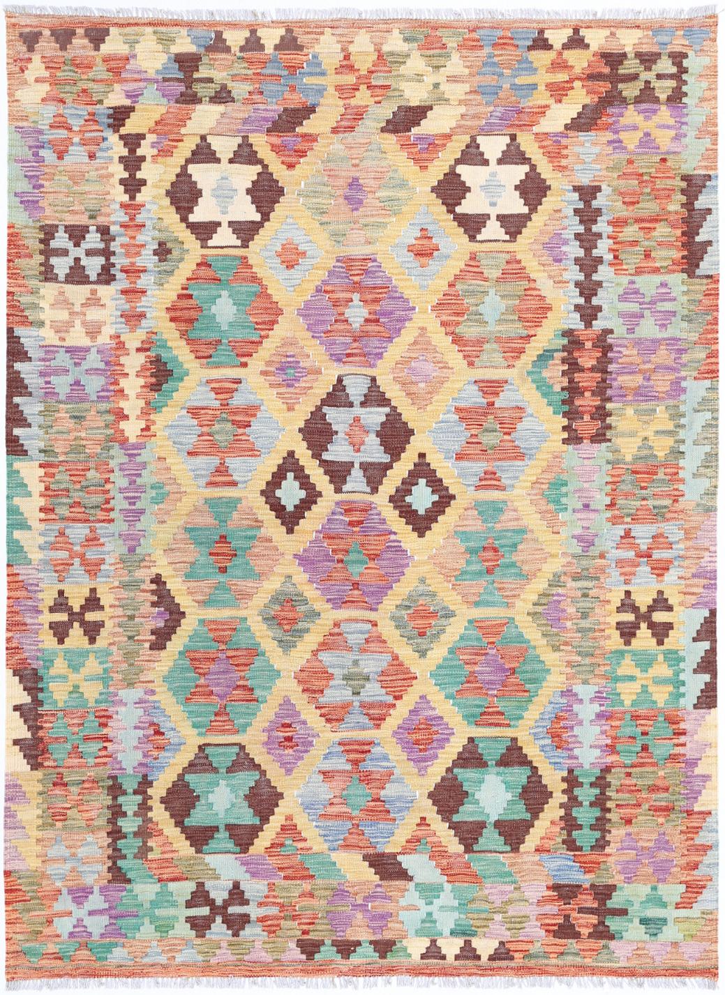 Kilim 4’ 9″ x 6’ 5″ - No. AV27500 - ALRUG Rug Store