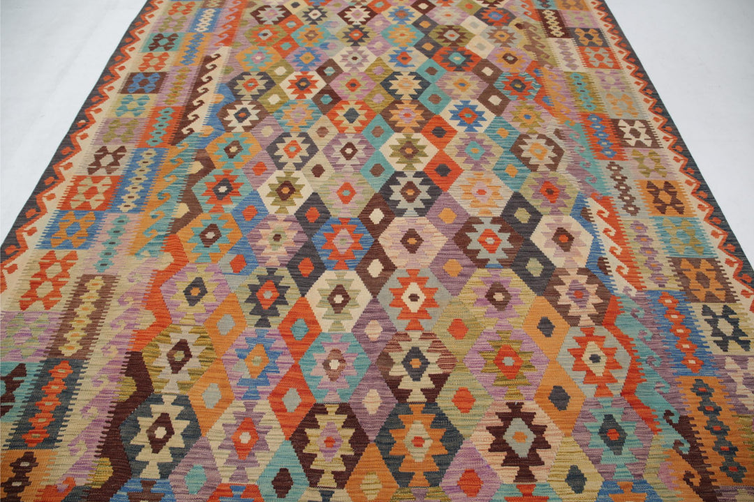 Kilim 8’ 0″ x 11’ 0″ - No. AV54014 - ALRUG Rug Store