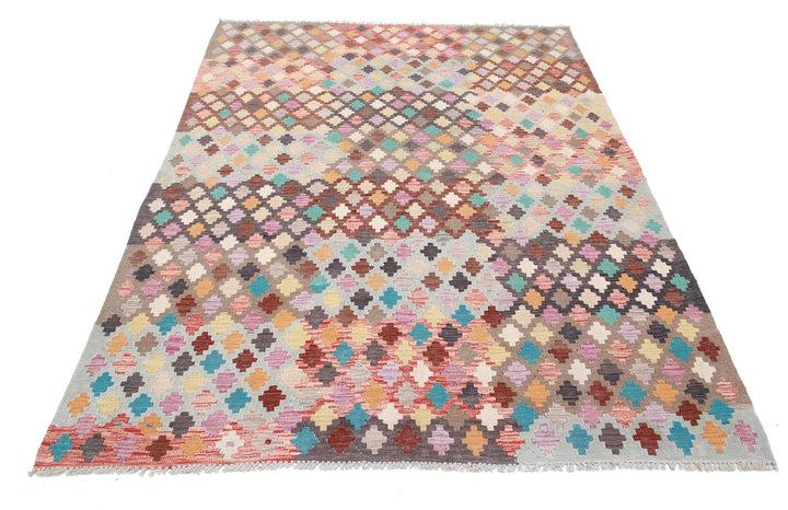 Kilim 5’ 6″ x 7’ 8″ - No. AV28737 - ALRUG Rug Store