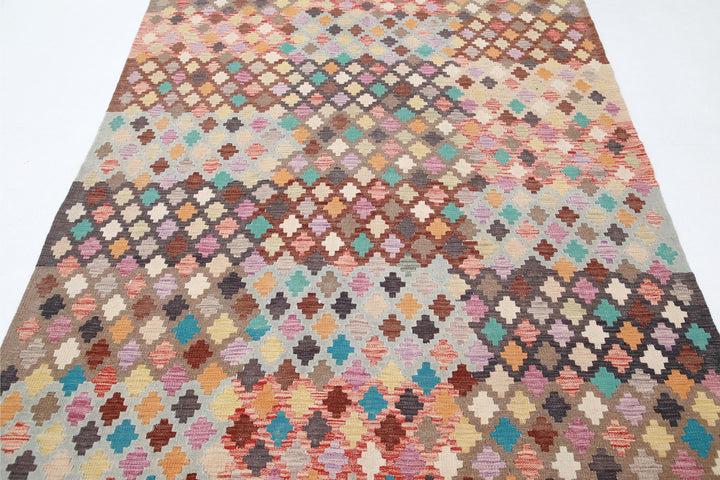 Kilim 5’ 6″ x 7’ 8″ - No. AV28737 - ALRUG Rug Store