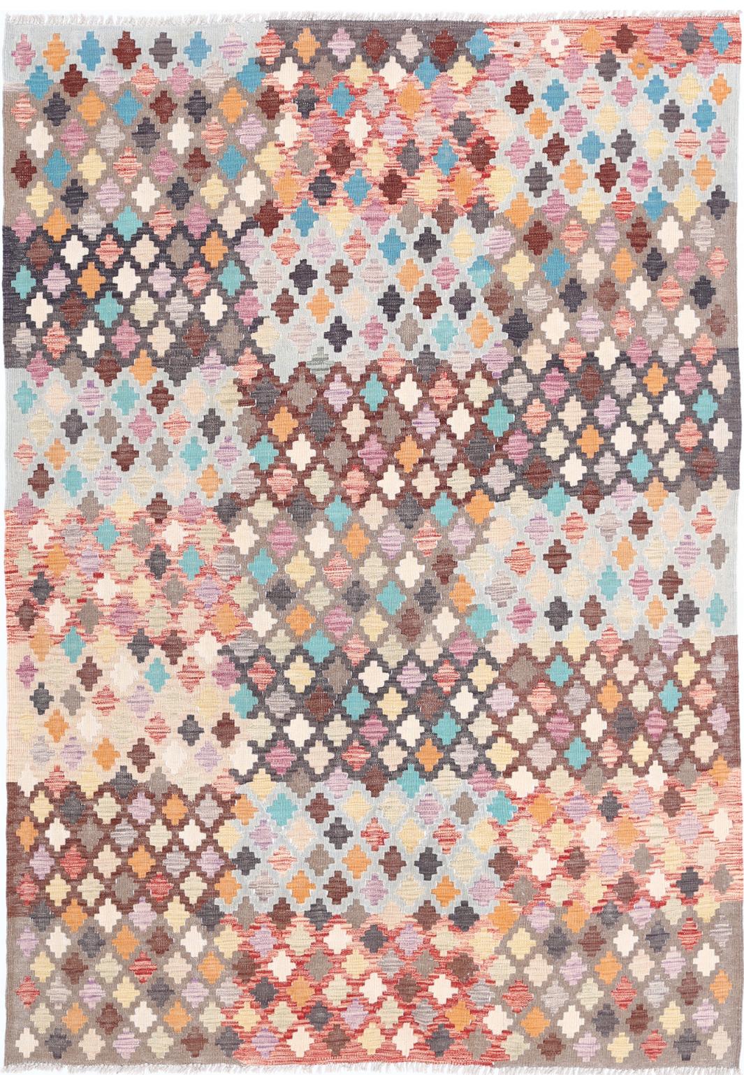 Kilim 5’ 6″ x 7’ 8″ - No. AV28737 - ALRUG Rug Store