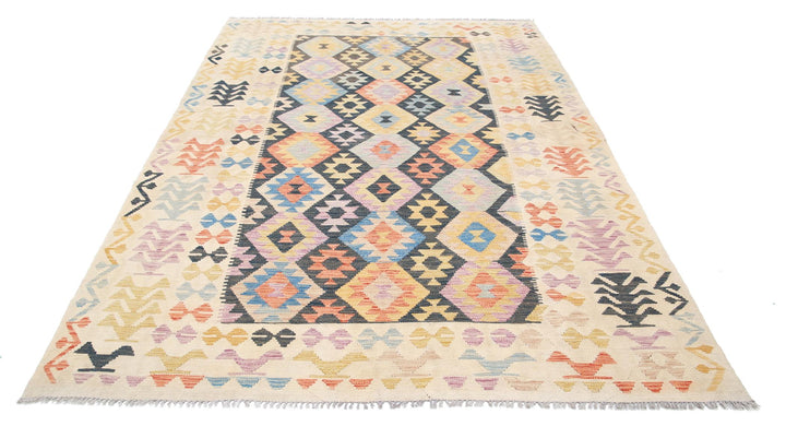 Kilim 6’ 4″ x 9’ 6″ - No. AV63159 - ALRUG Rug Store