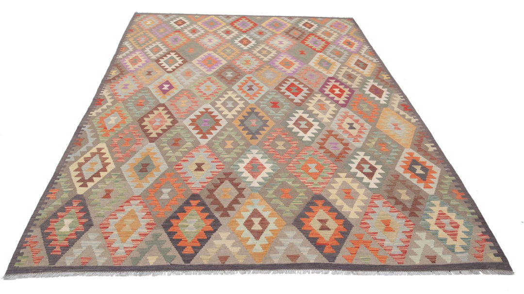Kilim 6’ 6″ x 9’ 6″ - No. AV87262 - ALRUG Rug Store