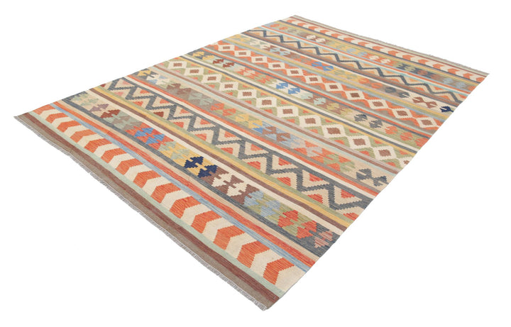 Kilim 6’ 5″ x 9’ 5″ - No. AV94530 - ALRUG Rug Store
