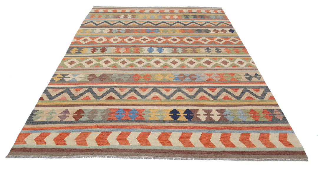 Kilim 6’ 5″ x 9’ 5″ - No. AV94530 - ALRUG Rug Store