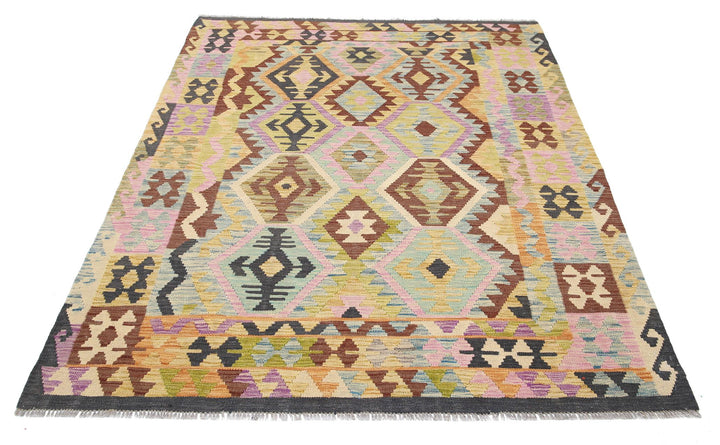 Kilim 5’ 0″ x 6’ 7″ - No. AV30079 - ALRUG Rug Store