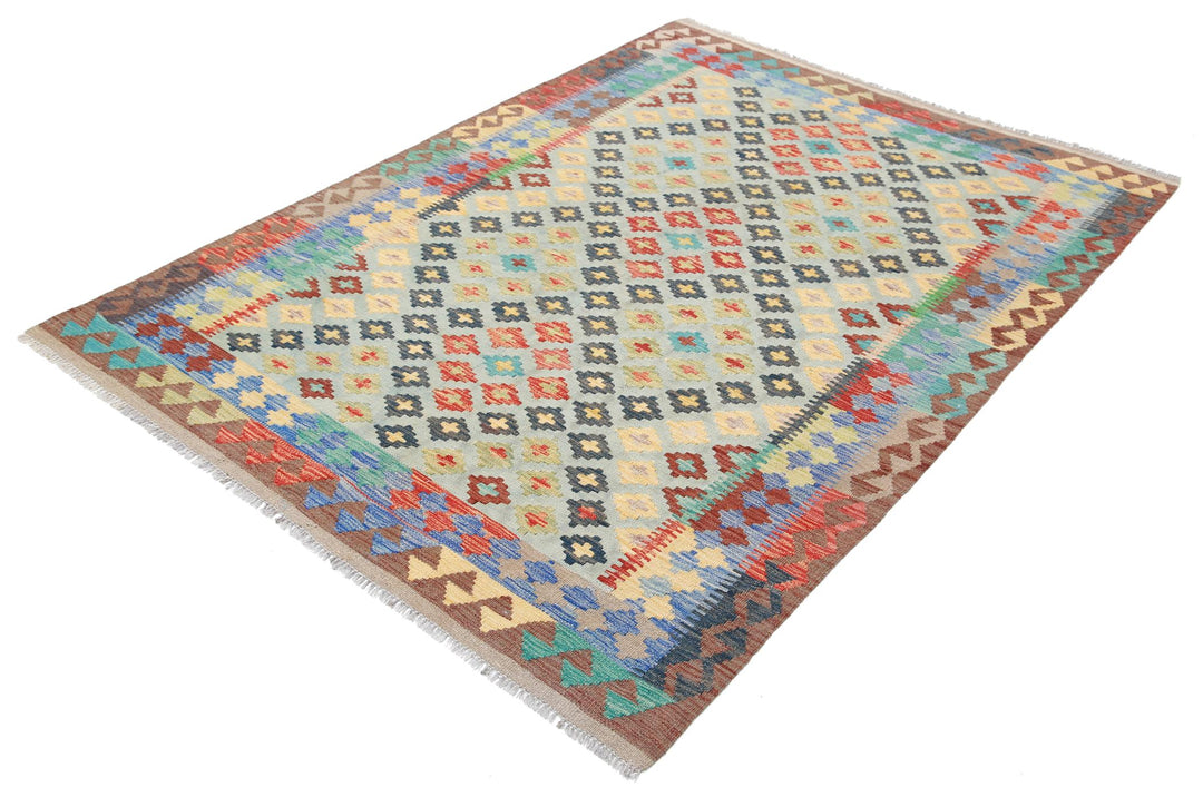Kilim 4’ 9″ x 6’ 6″ - No. AV66124 - ALRUG Rug Store