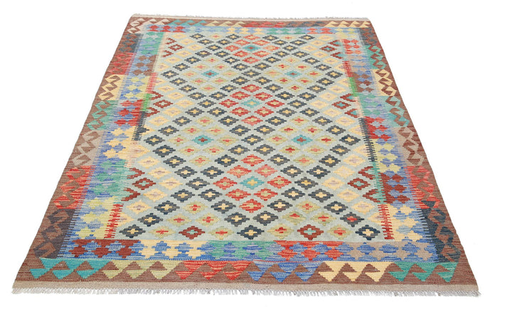 Kilim 4’ 9″ x 6’ 6″ - No. AV66124 - ALRUG Rug Store