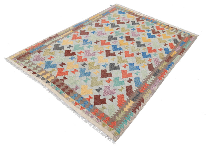 Kilim 4’ 8″ x 6’ 7″ - No. AV63467 - ALRUG Rug Store