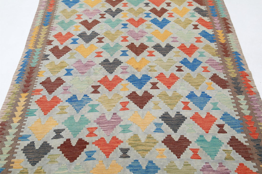 Kilim 4’ 8″ x 6’ 7″ - No. AV63467 - ALRUG Rug Store