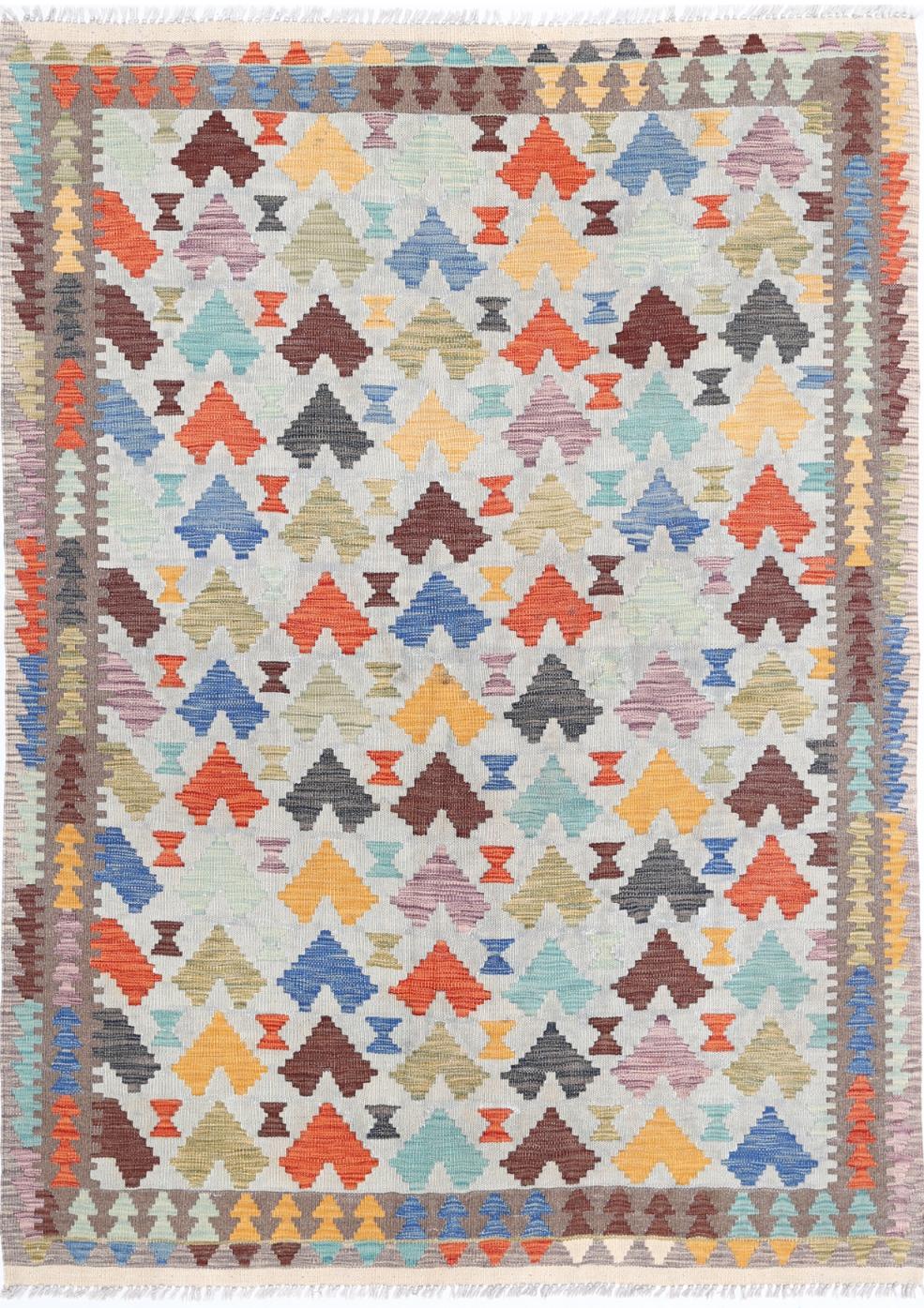 Kilim 4’ 8″ x 6’ 7″ - No. AV63467 - ALRUG Rug Store