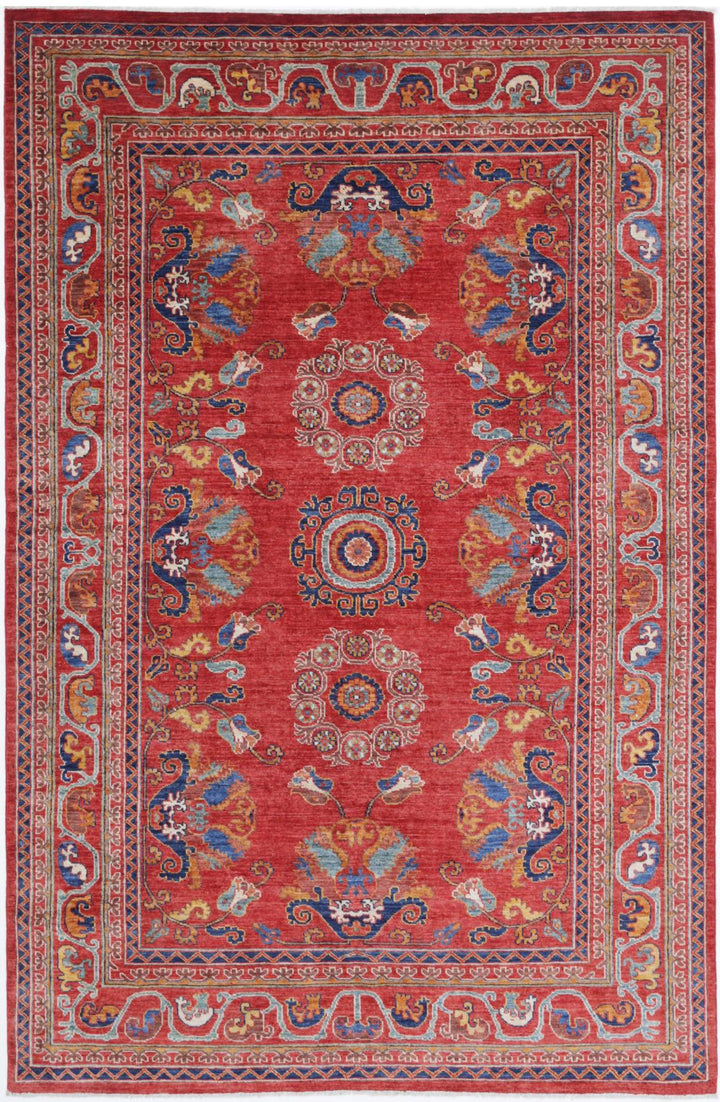 Humna 5’ 10” x 9’ 1″ - No. AV35984 - ALRUG Rug Store
