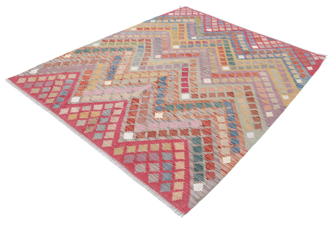 Kilim 5’ 10” x 7’ 3″ - No. AV37625 - ALRUG Rug Store