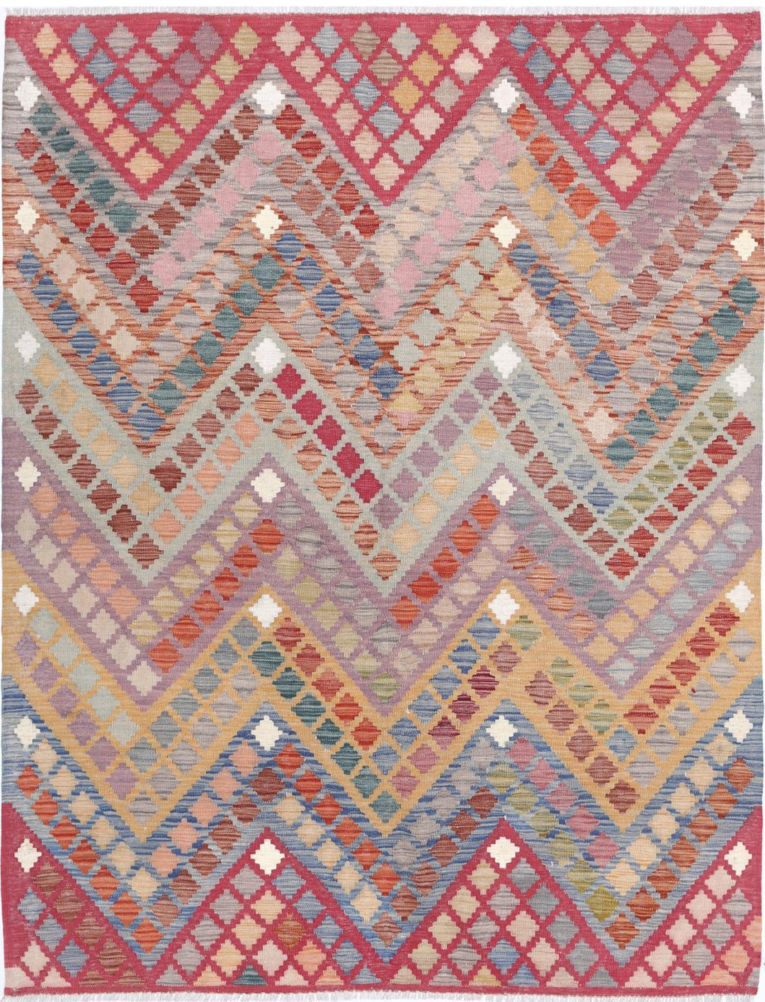 Kilim 5’ 10” x 7’ 3″ - No. AV37625 - ALRUG Rug Store