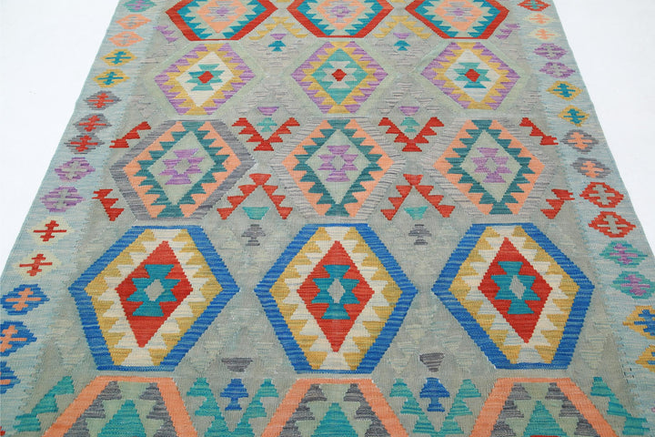 Kilim 5’ 10” x 7’ 7″ - No. AV45203 - ALRUG Rug Store