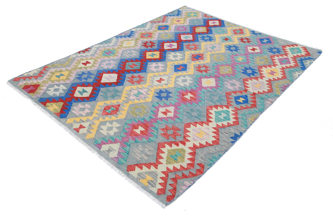 Kilim 5’ 5″ x 7’ 8″ - No. AV97666 - ALRUG Rug Store