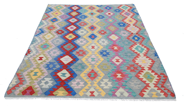 Kilim 5’ 5″ x 7’ 8″ - No. AV97666 - ALRUG Rug Store