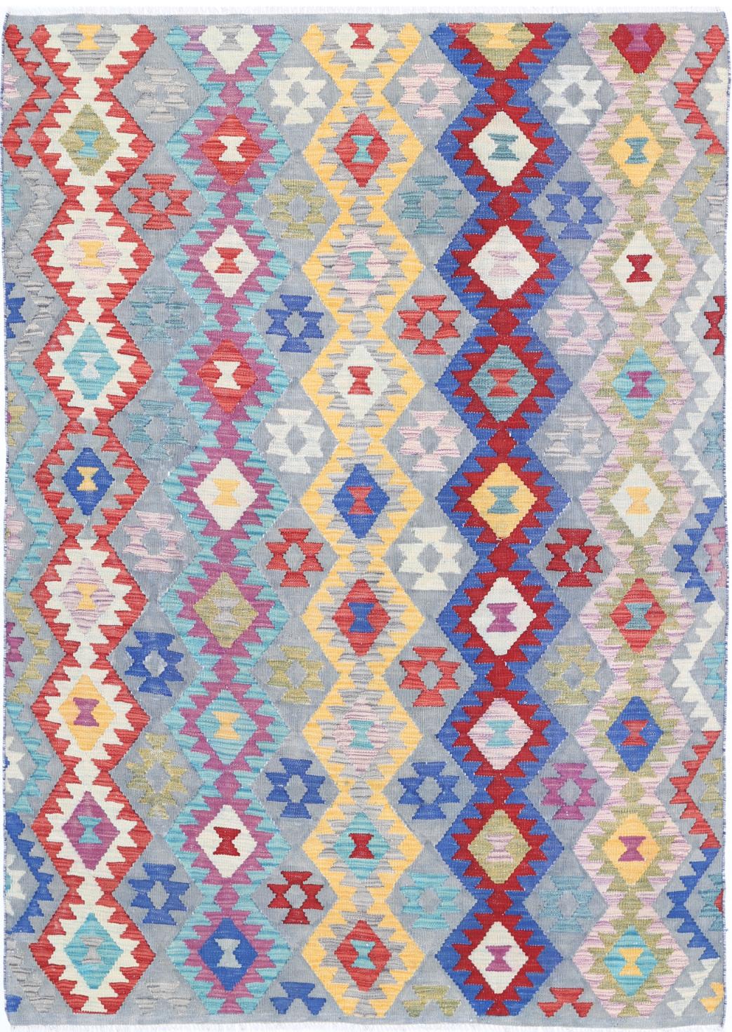 Kilim 5’ 5″ x 7’ 8″ - No. AV97666 - ALRUG Rug Store