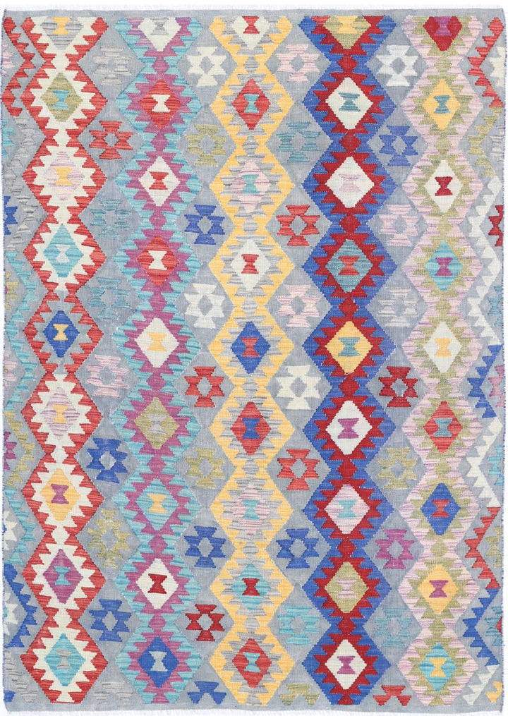 Kilim 5’ 5″ x 7’ 8″ - No. AV97666 - ALRUG Rug Store