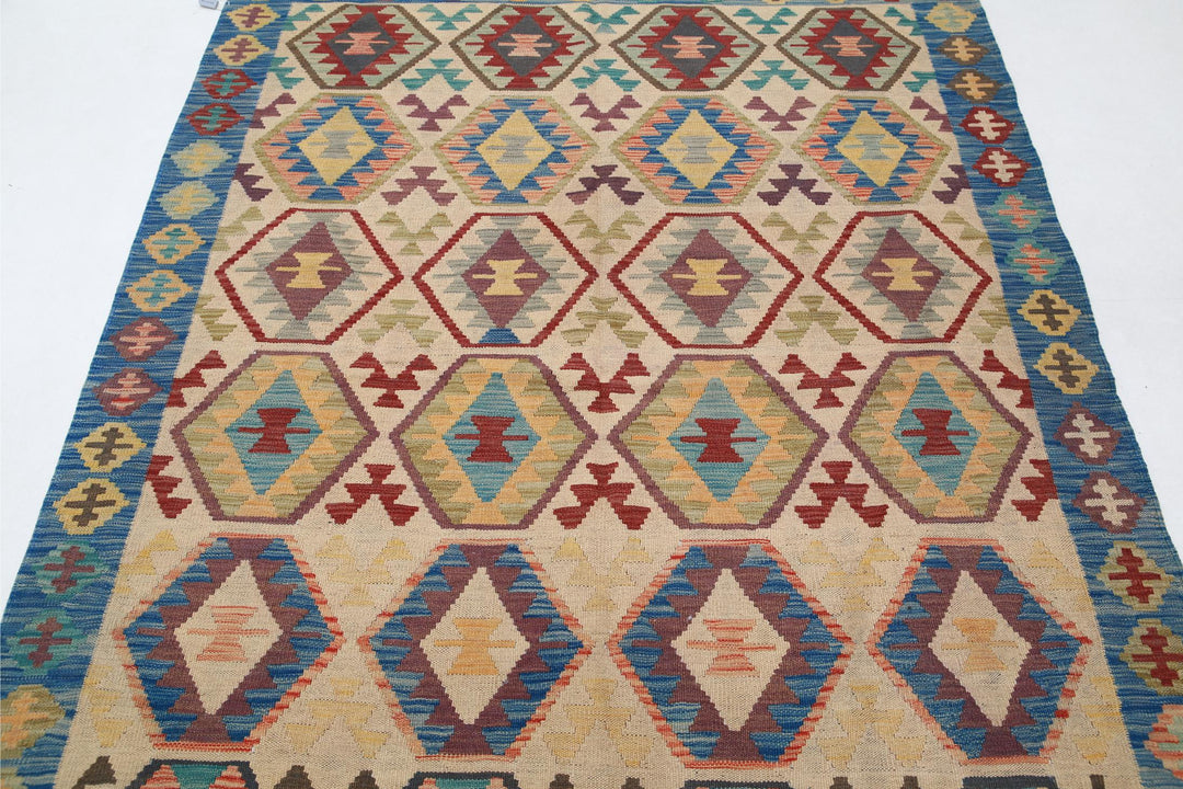 Kilim 4’ 11” x 6’ 9″ - No. AV60037 - ALRUG Rug Store