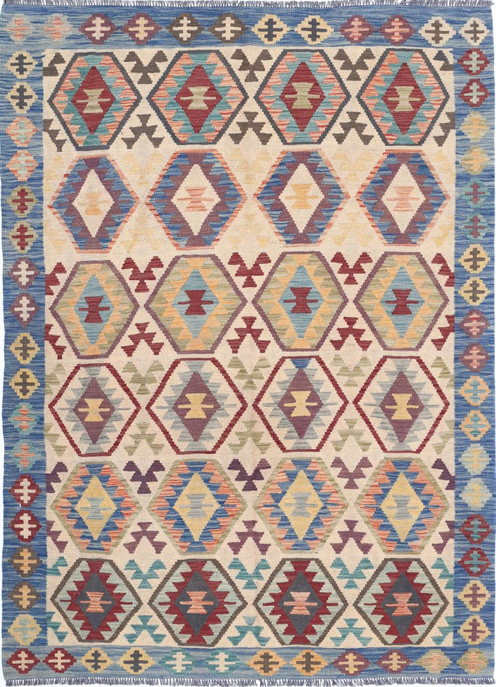 Kilim 4’ 11” x 6’ 9″ - No. AV60037 - ALRUG Rug Store