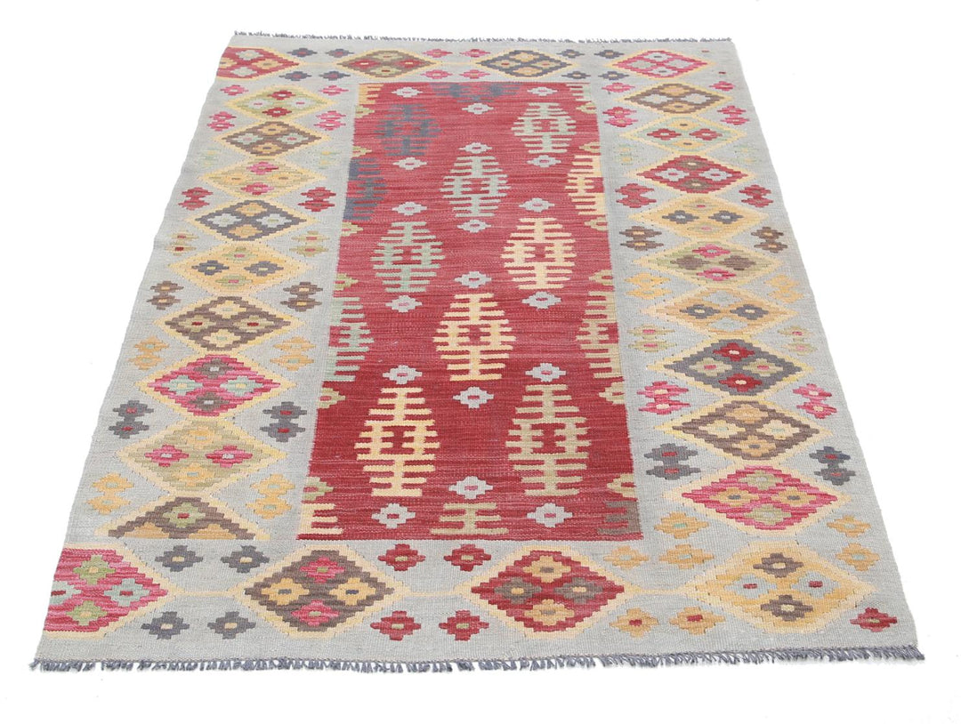 Kilim 3’ 9″ x 6’ 1″ - No. AV58888 - ALRUG Rug Store