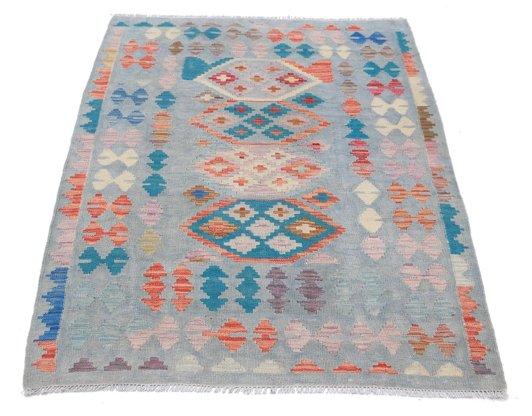 Kilim 3’ 4″ x 4’ 10” - No. AV23575 - ALRUG Rug Store