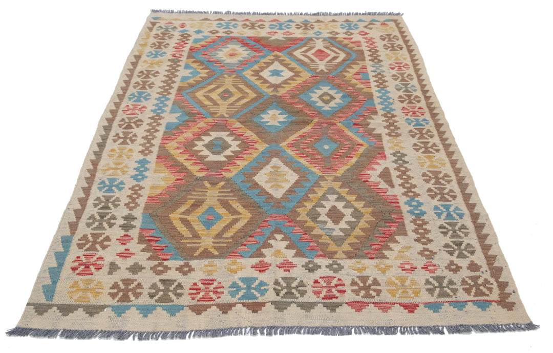 Kilim 4’ 5″ x 6’ 4″ - No. AV86874 - ALRUG Rug Store