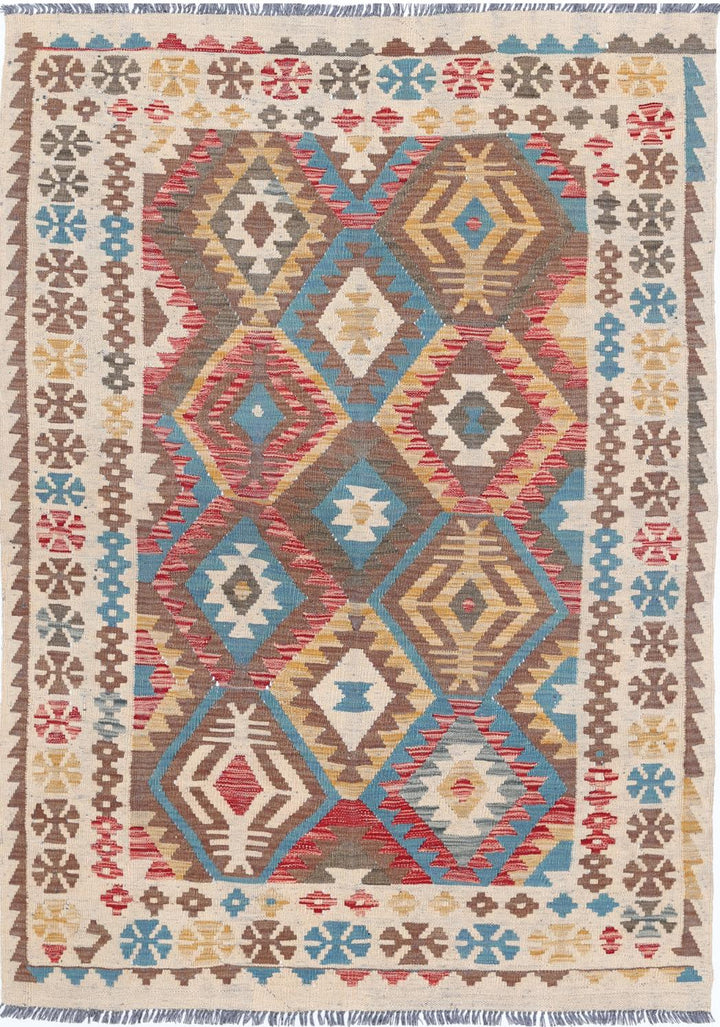Kilim 4’ 5″ x 6’ 4″ - No. AV86874 - ALRUG Rug Store