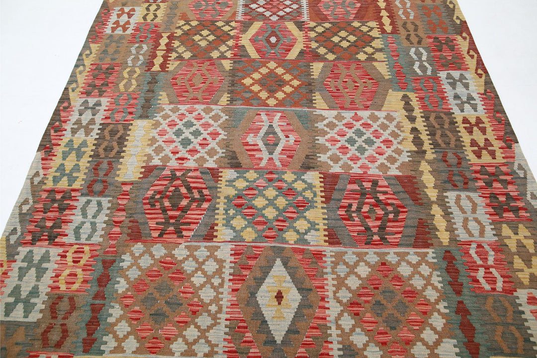 Kilim 6’ 5″ x 9’ 7″ - No. AV50213 - ALRUG Rug Store