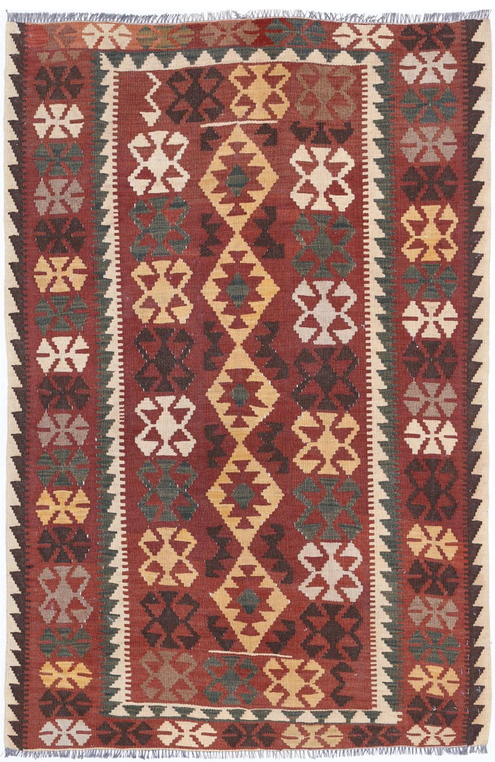 Kilim 3’ 8″ x 5’ 5″ - No. AV89887 - ALRUG Rug Store