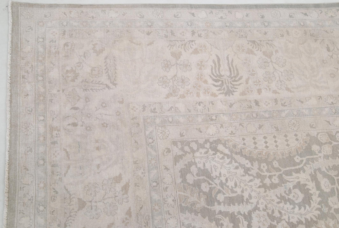 Brown Pakistani Ariana Rug 13'8" x 21'3" Hand-Knotted border
