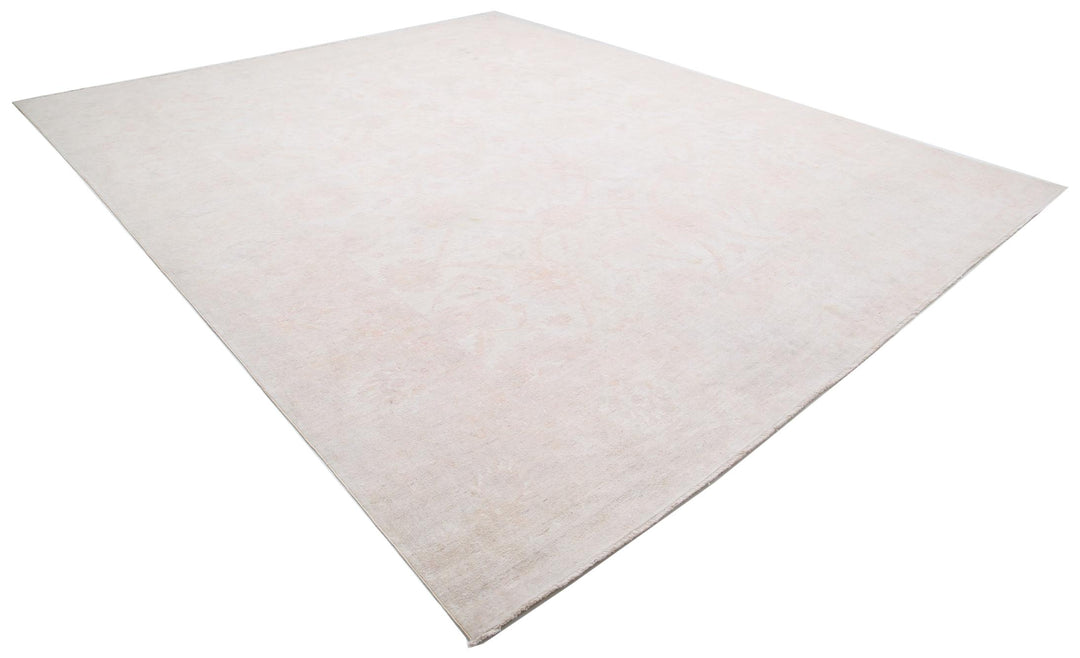 Ivory Afghan Serenity Rug 11'9" x 14'6" Hand-Knotted detail