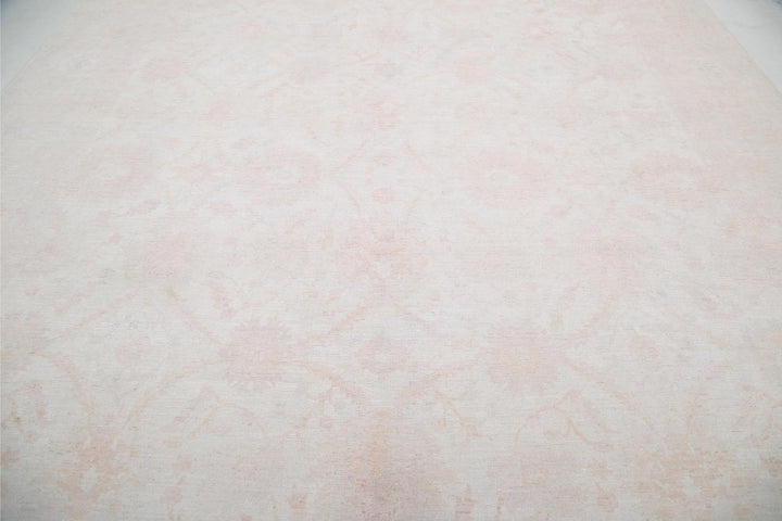 Ivory Afghan Serenity Rug 11'9" x 14'6" Hand-Knotted pattern