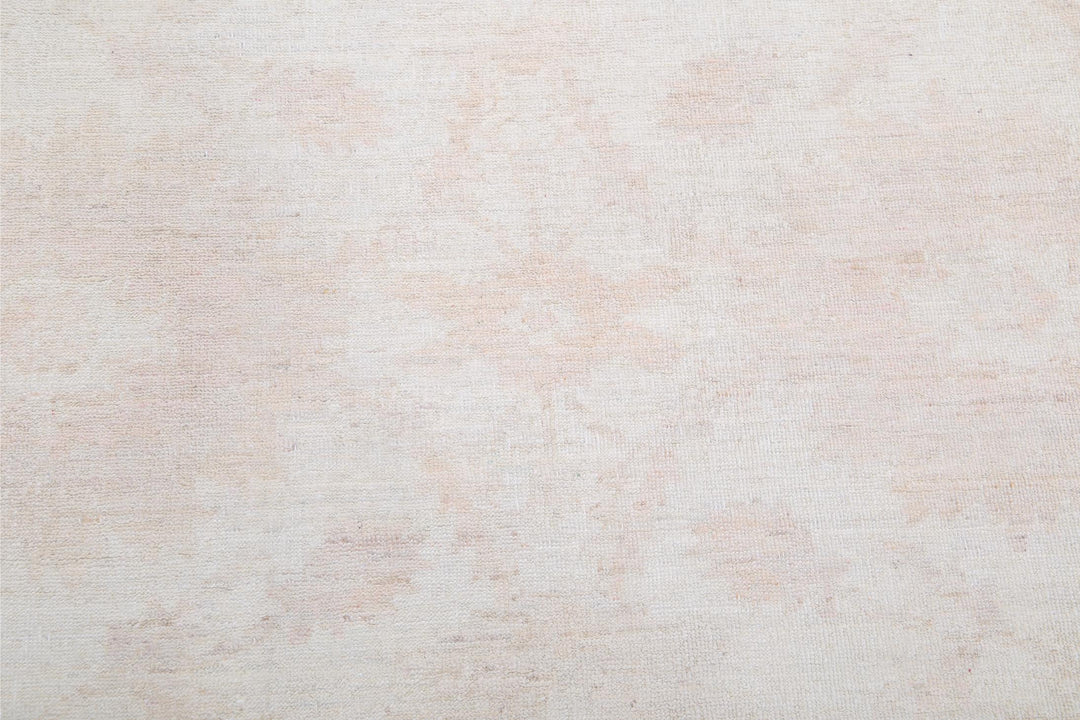Ivory Afghan Serenity Rug 11'9" x 14'6" Hand-Knotted field