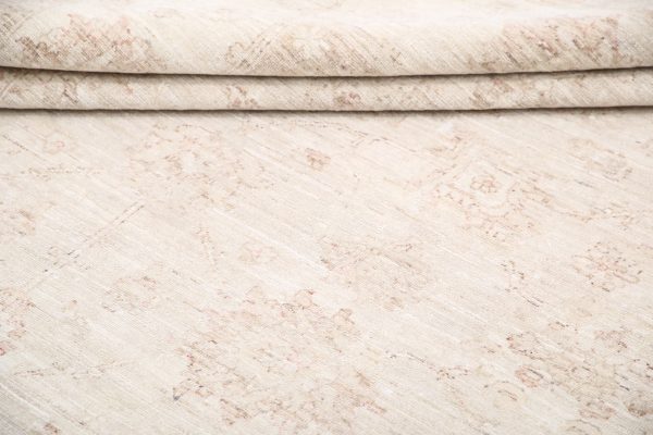 Grey Pakistani Serenity Rug 9'11" x 13'7" Hand-Knotted reverse