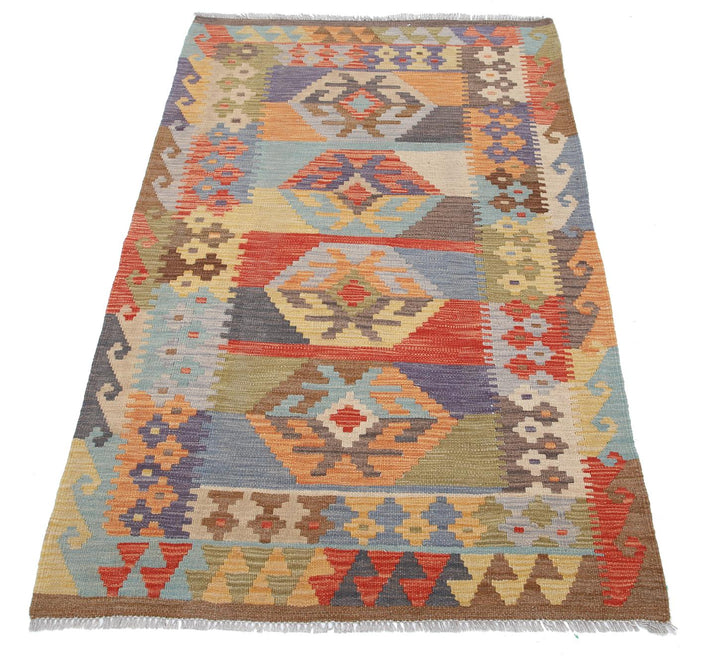 Kilim 3’ 1″ x 5’ 1″ - No. AV27890 - ALRUG Rug Store