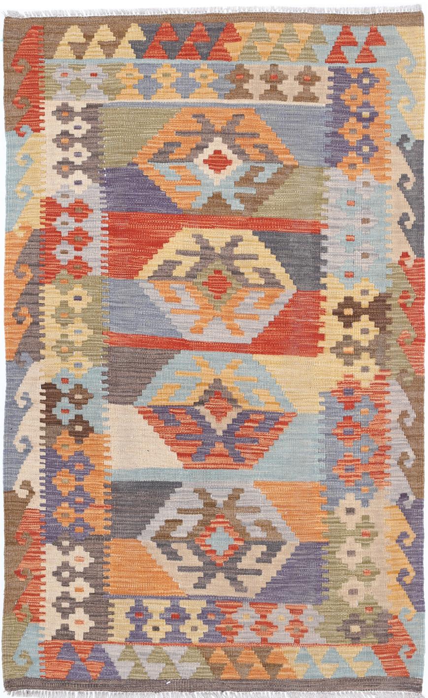 Kilim 3’ 1″ x 5’ 1″ - No. AV27890 - ALRUG Rug Store