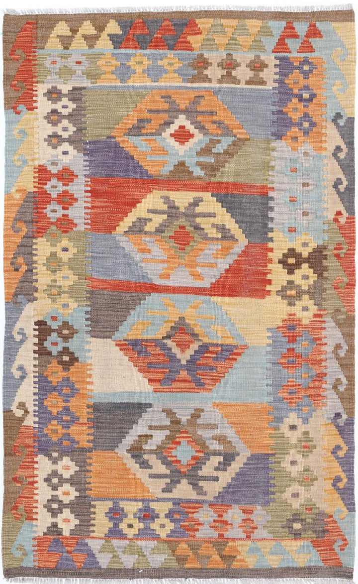 Kilim 3’ 1″ x 5’ 1″ - No. AV27890 - ALRUG Rug Store