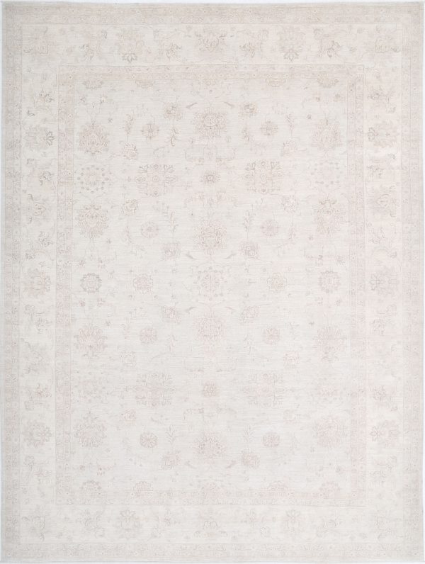 Ivory Serenity Rug 11'8" x 15'5" Hand-Knotted view 11