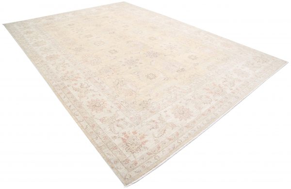 Gold Afghan Serenity Rug 9'6" x 13'6" Hand-Knotted detail