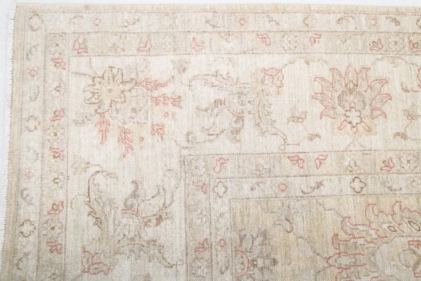 Gold Afghan Serenity Rug 9'6" x 13'6" Hand-Knotted border